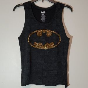Bedazzled Black Batman Tank Top